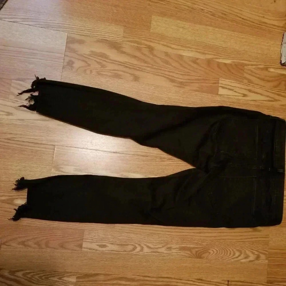 Abercrombie & Fitch Black Mid Rise Super Skinny Ankle Jeans Sz 30/10R - Picture 6 of 7